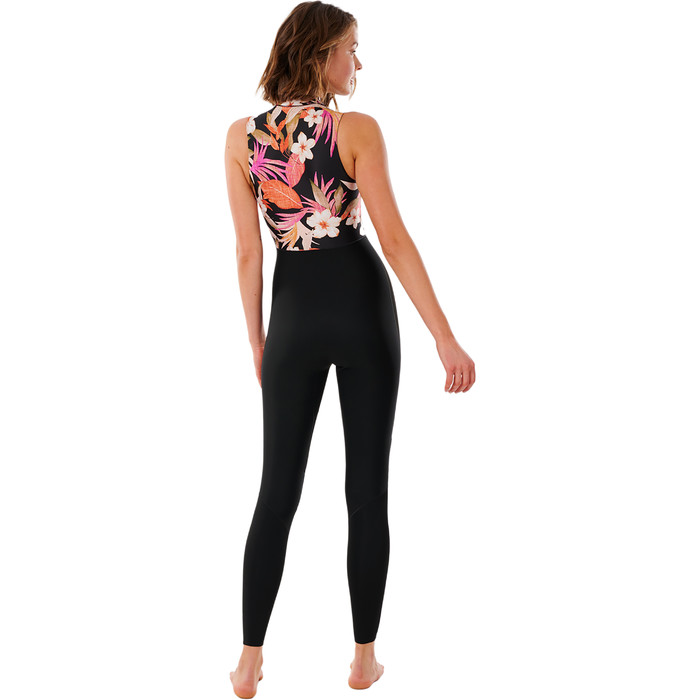 2021 Rip Curl Womens G-Bomb 1mm Hi Waist Long Jane Wetsuit WSM3SS - Black / Pink